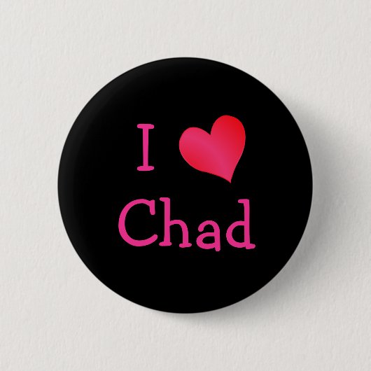 I Liebe Chad Button (Vorderseite)