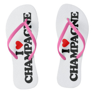 I LIEBE CHAMPAGNE BADESANDALEN