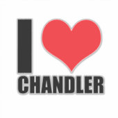 I Liebe Chandler Aufkleber (Vorderseite)