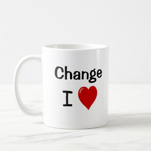 I Liebe Change I Heart Fun Manager Quotierstelle Kaffeetasse (Links)