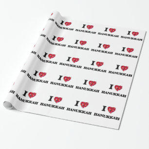I Liebe Chanukka Geschenkpapier