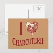 I Liebe Charcuterie Postkarte (Vorne/Hinten)