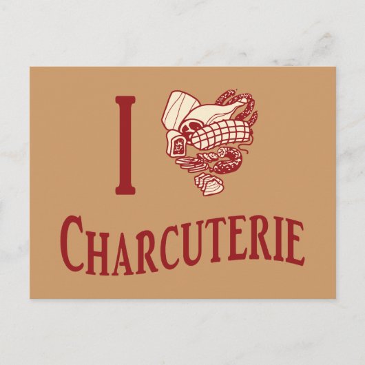 I Liebe Charcuterie Postkarte (Vorderseite)