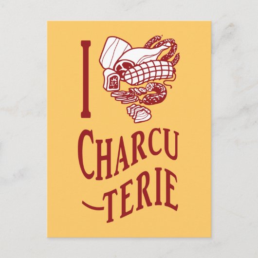 I Liebe Charcuterie Postkarte (Vorderseite)
