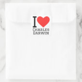 I Liebe Charles darwin Quadratischer Aufkleber (Tasche)