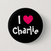 I Liebe Charlie Button (Vorderseite)