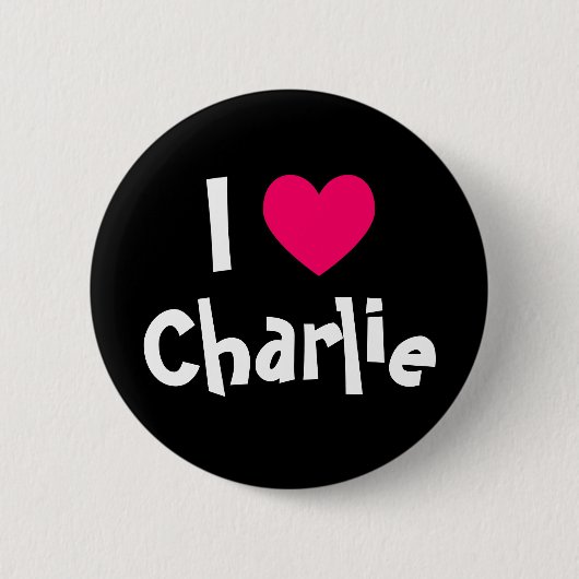 I Liebe Charlie Button (Vorderseite)