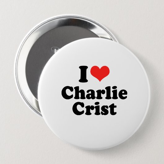I Liebe Charlie Crist Button (Vorne & Hinten)