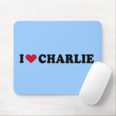 I LIEBE CHARLIE MOUSEPAD (Mit Mouse)