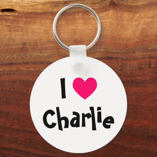 I Liebe Charlie Schlüsselanhänger (Vorderseite)