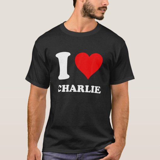 I Liebe Charlie T Shirt (Vorderseite)