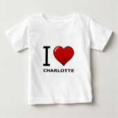 I LIEBE CHARLOTTE, NC - NORD-CAROLINA BABY T-SHIRT (Vorderseite)
