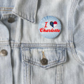 I Liebe Charlotte, Nord-Carolina Button (Beispiel)