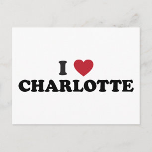 I Liebe Charlotte North Carolina Postkarte