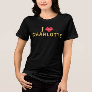 i Liebe Charlotte, North Carolina Tri-Blend Shirt