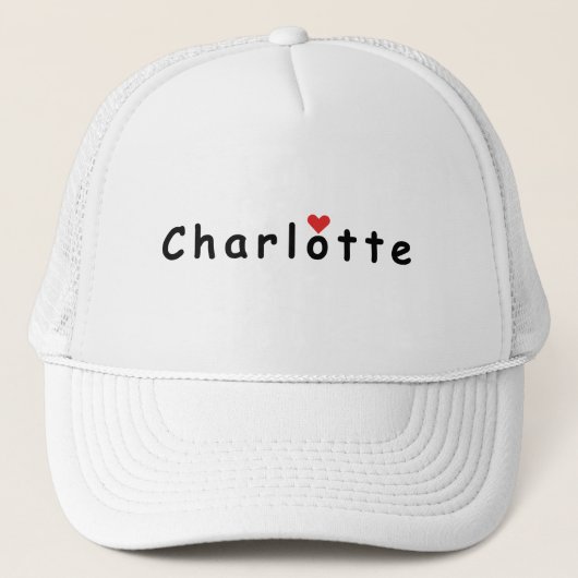 I Liebe Charlotte Truckerkappe (Vorderseite)