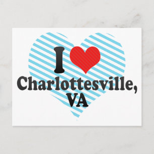 I Liebe Charlottesville,+VA Postkarte