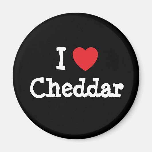I Liebe Cheddar T - Shirt Magnet (Vorne)