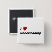 I Liebe Cheerleader Button (Vorne & Hinten)