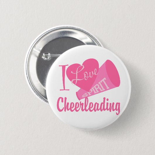 I Liebe Cheerleader Button (Vorne & Hinten)