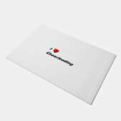I Liebe Cheerleader Fußmatte (Schrägansicht)