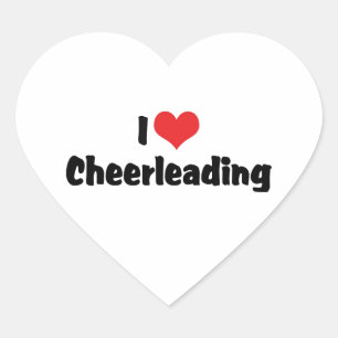 I Liebe Cheerleader Herz-Aufkleber