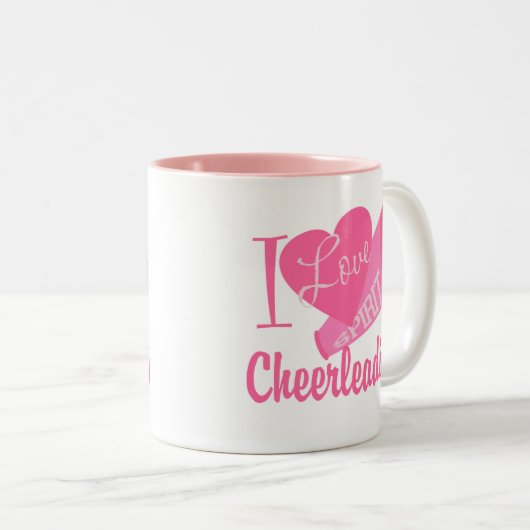 I Liebe Cheerleader Zweifarbige Tasse (VorderseiteRechts)