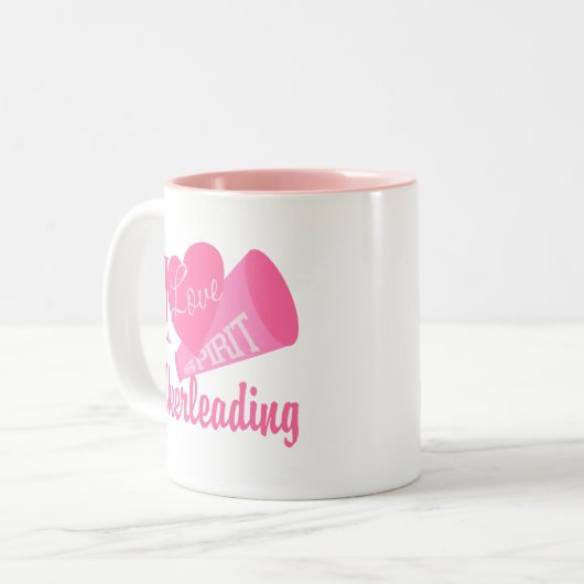 I Liebe Cheerleader Zweifarbige Tasse (Vorderseite Links)