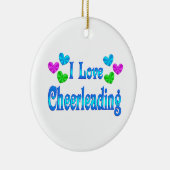 I Liebe Cheerleading Keramik Ornament (Rechts)