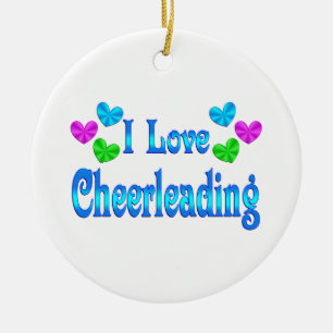I Liebe Cheerleading Keramik Ornament