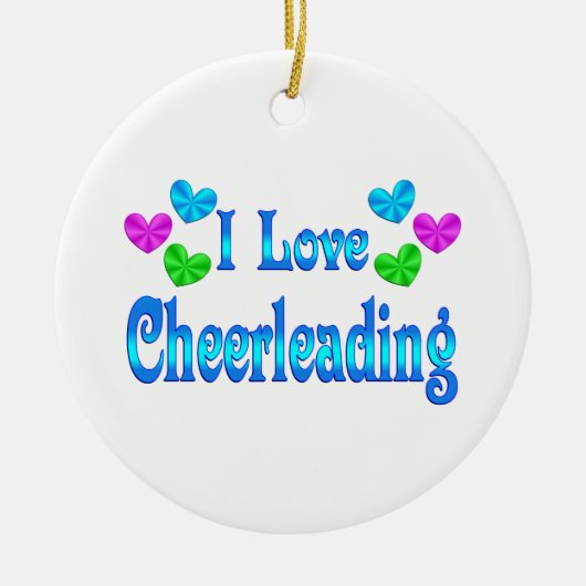 I Liebe Cheerleading Keramik Ornament (Vorne)