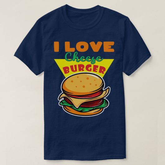 I Liebe Cheese Burger T-Shirt (Design vorne)