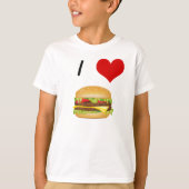 I Liebe Cheeseburger Child's Tshirt (Vorderseite)