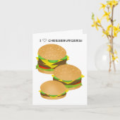 I Liebe Cheeseburgers Karte (Gelbe Blume)