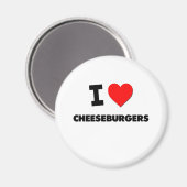 I Liebe Cheeseburgers Magnet (Vorderseite/Rückseite)