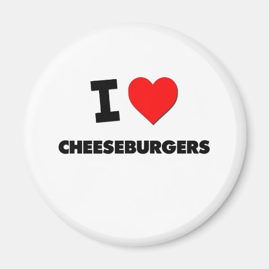 I Liebe Cheeseburgers Magnet (Vorne)