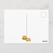 I Liebe Cheeseburgers Postkarte (Rückseite)