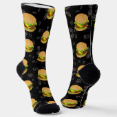 I Liebe Cheeseburgers Socken (Gewinkelt)