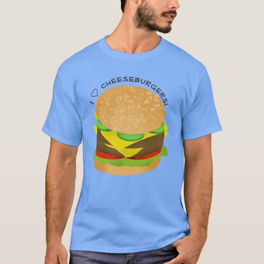 I Liebe Cheeseburgers T-Shirt (Vorderseite)