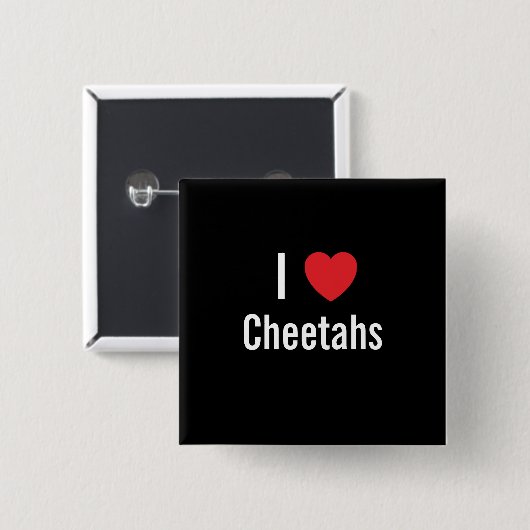I Liebe Cheetahs Button (Vorne & Hinten)