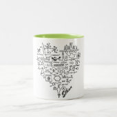 I Liebe-Chemie-Chemiker personalisiert Zweifarbige Tasse (Mittel)