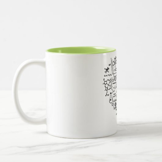 I Liebe-Chemie-Chemiker personalisiert Zweifarbige Tasse (Links)