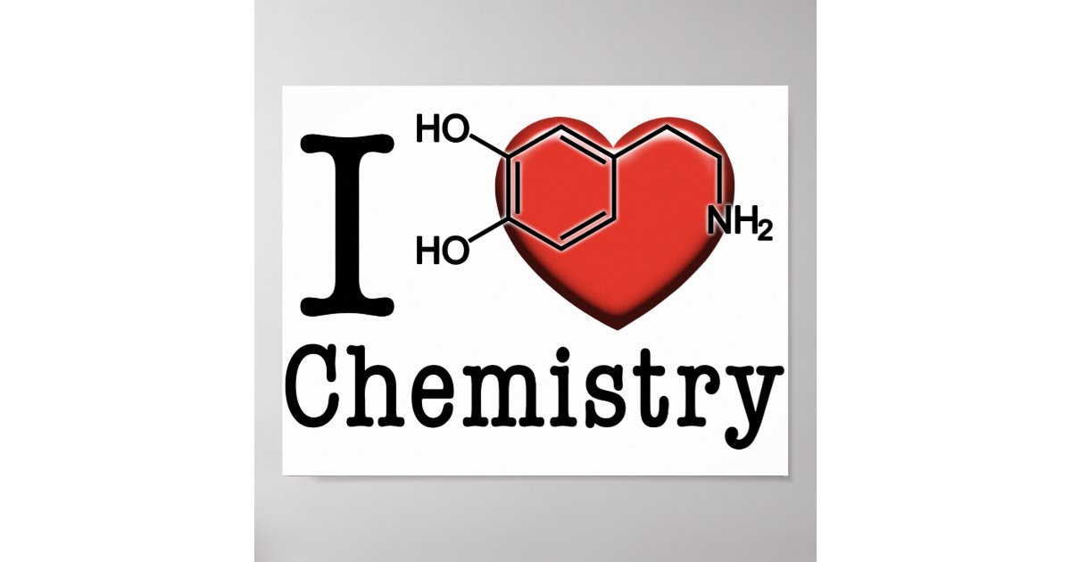 I Liebe Chemie Poster Zazzle.de