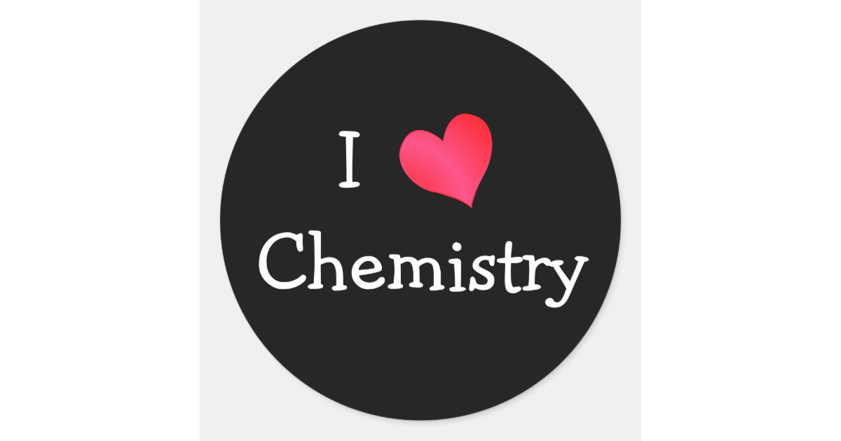 I Liebe Chemie Runder Aufkleber Zazzle.de