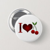 I Liebe Cherries Button (Vorne & Hinten)