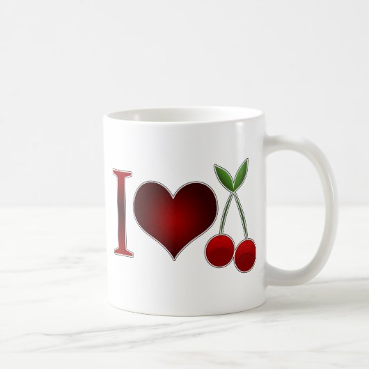 I Liebe Cherries Kaffeetasse (Rechts)