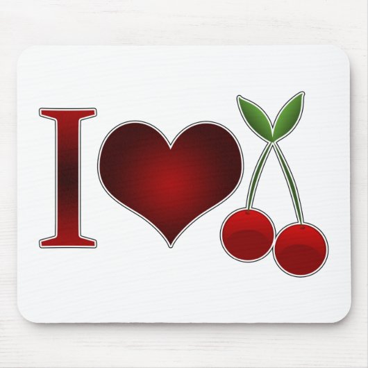 I Liebe Cherries Mousepad (Vorne)