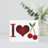 I Liebe Cherries Postkarte (Stehend Vorderseite)