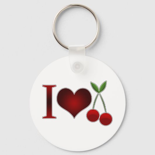 I Liebe Cherries Schlüsselanhänger (Vorderseite)