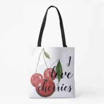 I Liebe Cherries Wasserfarbene handlackierte Monog